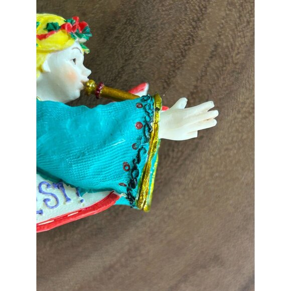 "Glory To God In The Highest" Angel Ornament With Trumpet  *READ* - Picture 2 of 7